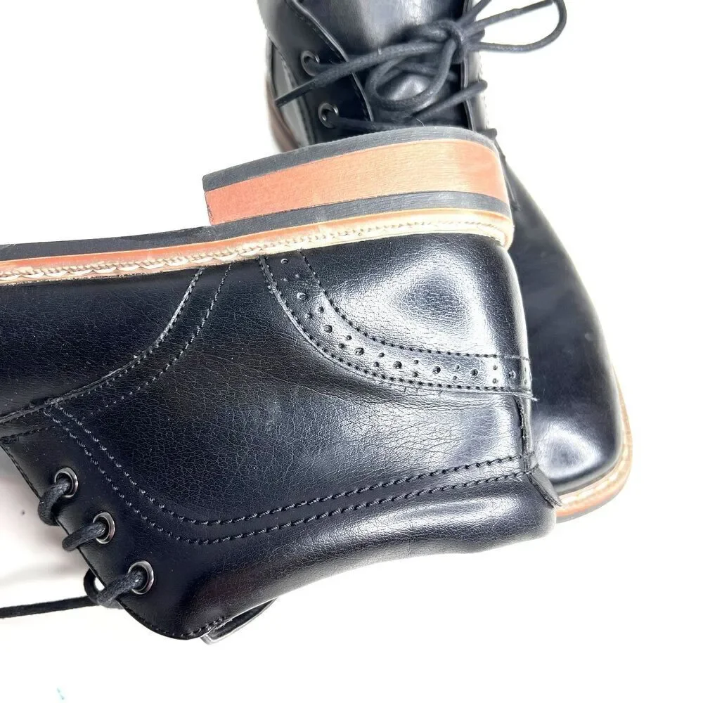 Boots Premium Black oxfords Classic Ankle Lace Up Dress for men size 10M.
